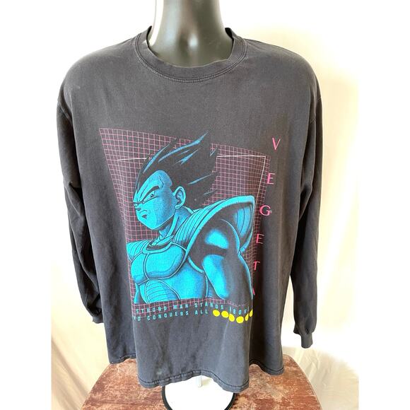 Dragon Ball Z Vegeta Long Sleeve Graphic Tee Size M - Picture 1 of 7